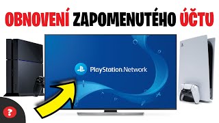 Jak OBNOVIT ZAPOMENUTÝ ÚČET na PLAYSTATIONU | Návod | PS - Obnovení účtu