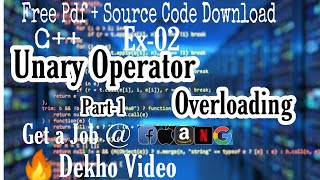 UNARY OPERATOR OVERLOADING IN C++ | OPERATOR OVERLOADING | C++ TUTORIAL |  #16