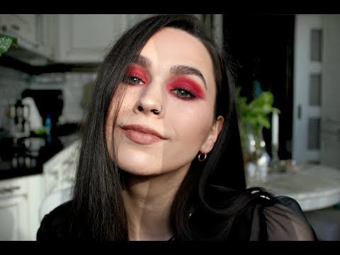 Крашусь и болтаю | Красные глаза, губы нюд