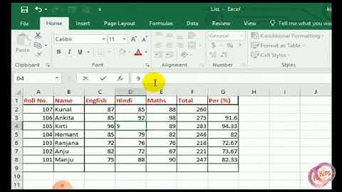 Class VII Computer Ch 3 Advanced Feature of Excel Part 1A