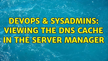 DevOps & SysAdmins: Viewing the DNS cache in the Server Manager