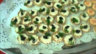 Bocadillos para fiestas. Canapes. tapas. postres. BANQUETES D.F.