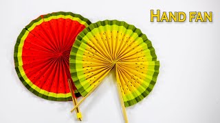 DIY Paper Craft | How To Make DIY Hand Fan Out Of Color papers | Handmade Fan