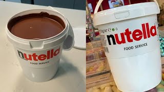 Nutella Bucket Chocolate ASMR I Satisfying