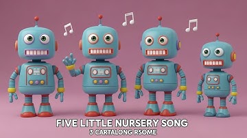 Five Little Robots 🤖🎵 | Fun Counting Song for Kids | Sing Along Nursery Rhyme