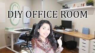 DIY OFFICE DESK AND ROOM SETUP