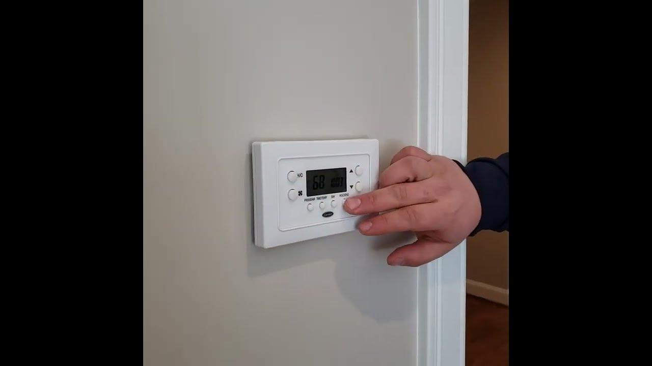Carrier Thermostat How to Set Manually YouTube
