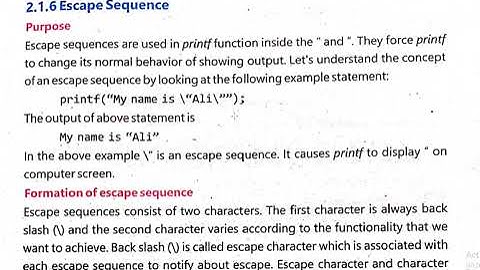 Lecture 4 | escape sequence part-1 |class 10th