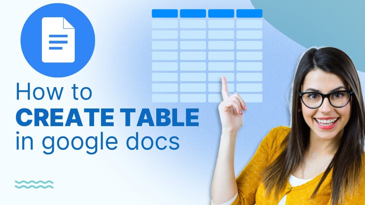 How to Create a Table in Google docs - YouTube
