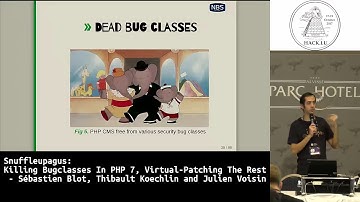 Hack lu 2017 Snuffleupagus   Killing bugclasses in PHP 7, virtual patching the rest