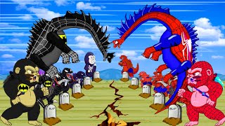 SPIDER BRACHIOSAURUS x BATMAN DINOSAUR, GODZILLA Cartoon Animation: R.I.P King Of Monster? Who Kill?