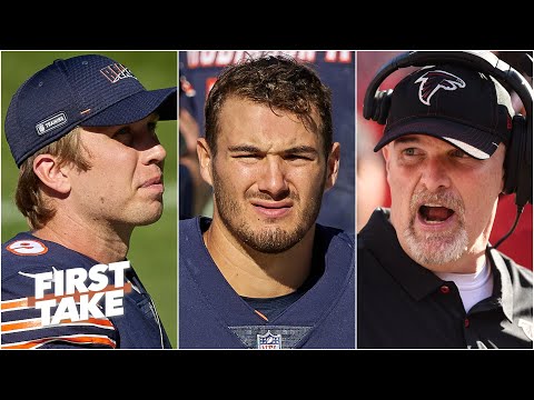 Should Nick Foles replace Mitchell Trubisky for good? Will the Falcons fire Dan Quinn? | First Take