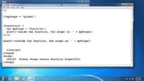 10 Understanding Function versus Global Scope