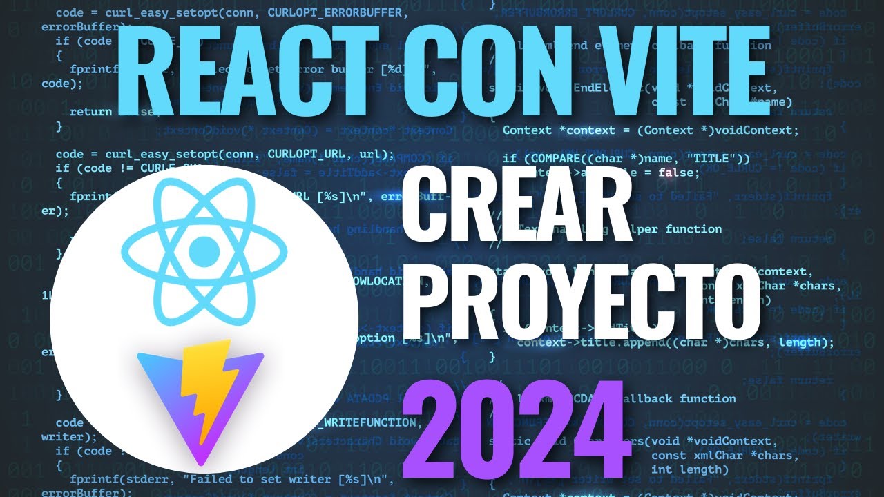 Como crear un proyecto con React y Vite en 2024 - YouTube