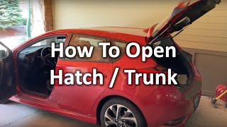 How To Open Hatch / Trunk of 2016 Toyota Scion | The DIY Guide | Ep 154