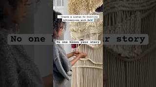 Create and Listen to Positive Affirmations with me #short #fiberart #cactusladycreation