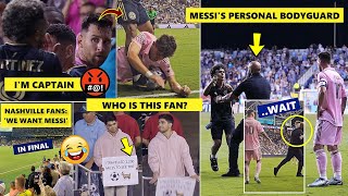 😱This Fan Threw Messi's Banner | Messi's Bodyguard Wasn't Leaving Messi Alone On The Pitch!