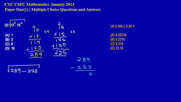 CXC CSEC Math multiple Choice Ques 3 & 4  jan 2013_by Will EduTech