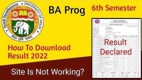 SOL 6th Semester Result Declared l BA Prog Result Declared Download Now @GopalSharmaShowchannel