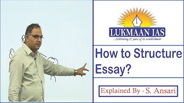 How to Structure Essay? | By S. Ansari | Lukmaan IAS