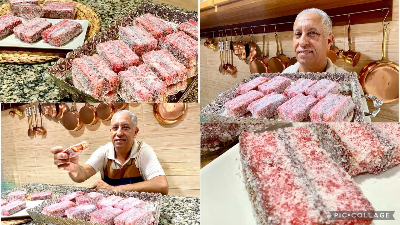 اليوم غادي نفكركم في حلوى الطفولة إقتصادية سهلة و قديمة من الزمن الجميل الحلوى الحمراء  أو إيشوعة