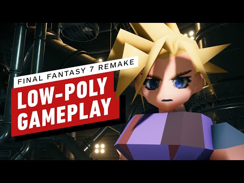 Final Fantasy 7 Remake: Low Poly Mod Gameplay