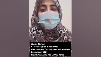 Uzma Rehman | Message on International Day of Education | 24 January 2024 | JEST at GGELS Gharibabad
