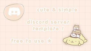 cute & simple discord server template ⭐️ free to use screenshot 4