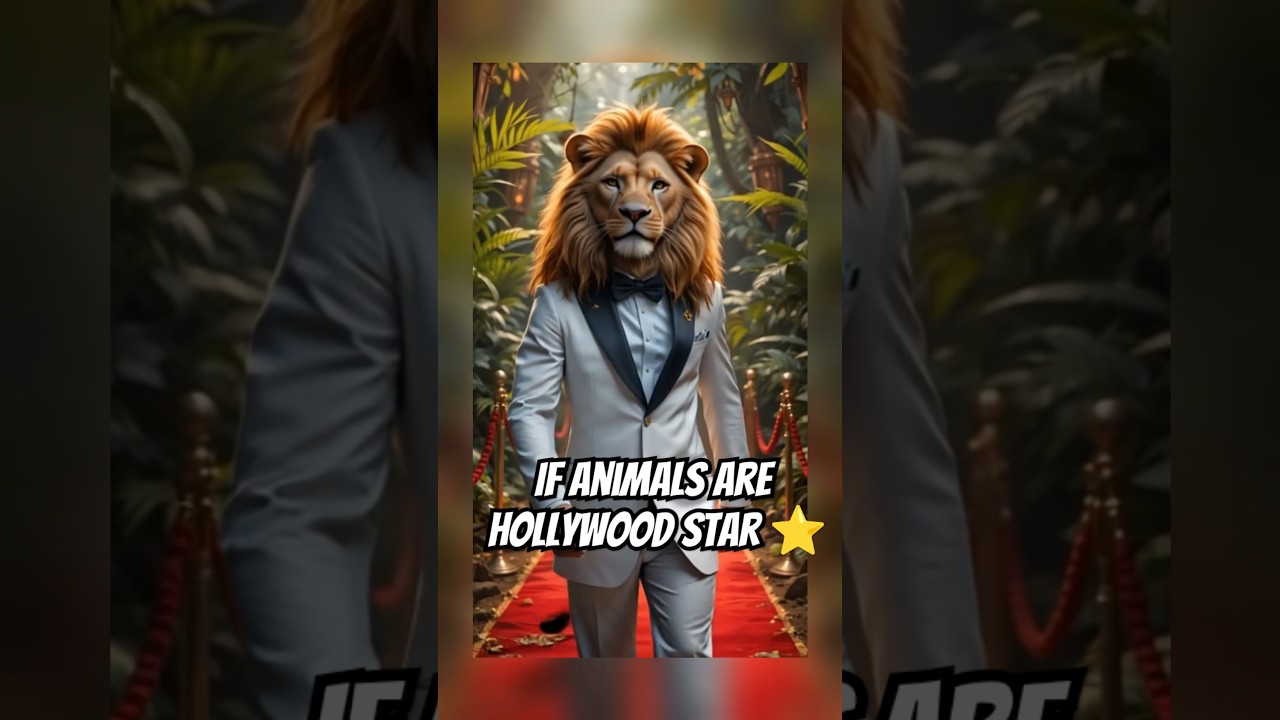 What if Animals are Hollywood stars walking on red carpet. 