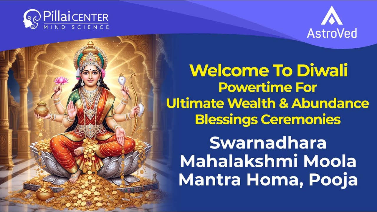 6 Priest Grand Ashtothara Sahasra Haridra Kanta Swarnadhara Mahalakshmi Moola Mantra Homa