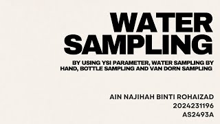 EVT536 - Water Sampling Method 