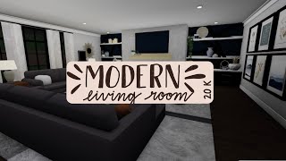 AESTHETIC MODERN LIVING ROOM || BLOXBURG