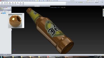 solidworks decal - how to put the image on the bottle , flaša jelen piva