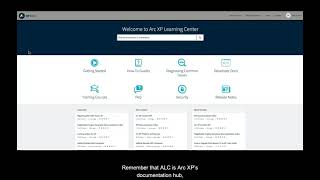 Introduction to Arc XP University