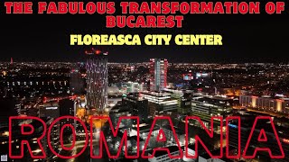 4k night footage in Bucharest Floreasca City Center Pipera București Romania 2024