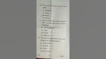 BBMKU SEM 2 English honours core 3 previous year question paper..