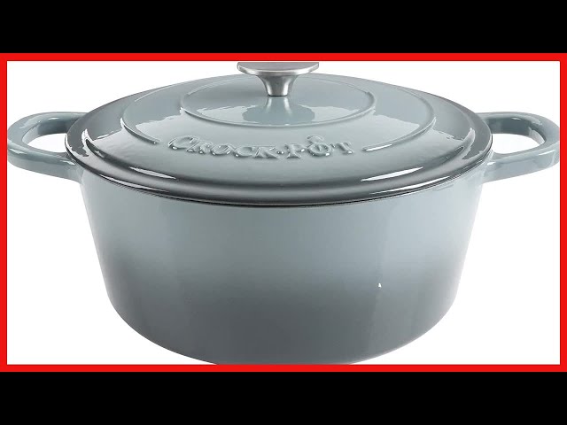 Crock-Pot Artisan 7 qt. Non-Stick Cast Iron Round Dutch Oven with Lid &  Reviews