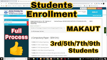 MAKAUT 3rd/5th/7th/9th ODD Semester Students Enrollment Process | Regular & Back Students Must Watch