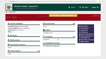 Marking Patient Deceased