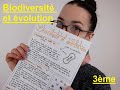 Biodiversit et volution  3me  madame svt