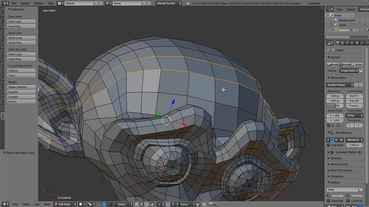 Урок по аддону Zaloopok для Blender 2.77