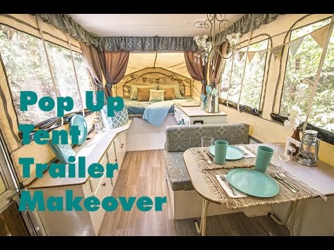 Pup Pop Up Tent Trailer Camper Makeover Redo Rockwood Tour 2016