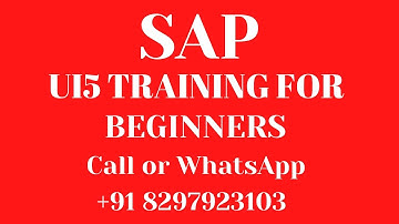 SAP UI5 Training Videos 1 for beginners What is SAP UI5  Call or What