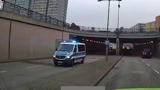 Stroke Ambulance + 2 Police Cars responding