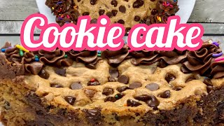 CÓMO HACER UNA FÁCIL Y DELICIOSA COOKIE CAKE DE CHISPAS DE CHOCOLATE