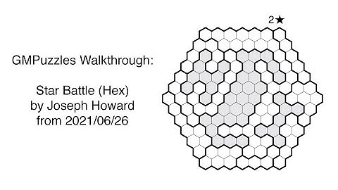 GMPuzzles - 2021/06/26 - Star Battle (Hex) by Joseph Howard