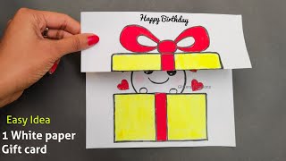 Only 1 White Paper Gift Card 🥰/diy Birthday gift ideas/Mother's Day Gift Idea screenshot 2