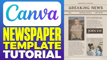 Canva Newspaper Template Tutorial | How To Create Newspaper On Canva