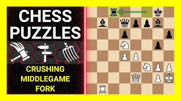 Chess Puzzles to Practice. Themes: Crushing, Middlegame, Fork. Learn Chess