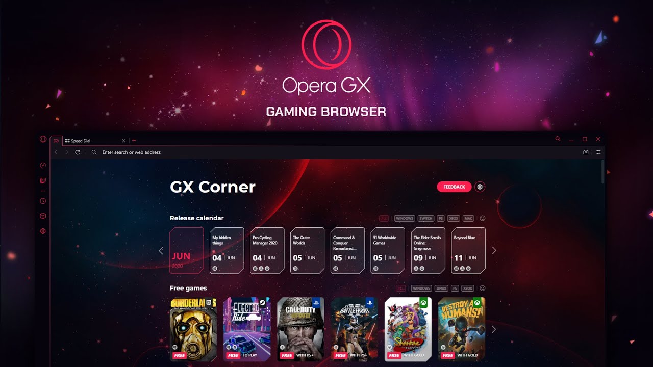 Opera GX - the world's first gaming browser